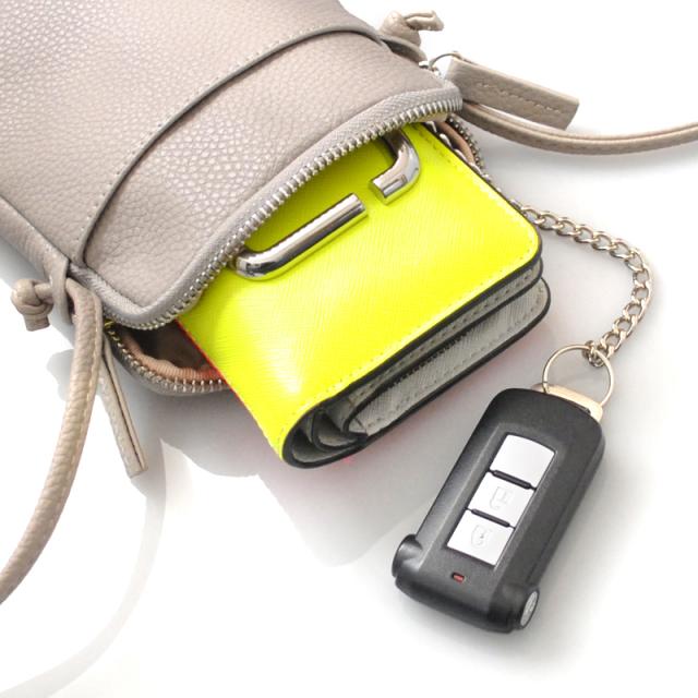 スマートポシェット サコッシュ AN 7162 8色展開 レディースカラバリポーチ MOMO レザー 牛革 送料無料-9