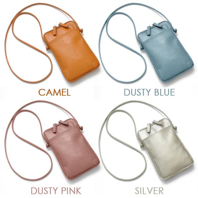 スマートポシェット サコッシュ AN 7162 8色展開 レディースカラバリポーチ MOMO レザー 牛革 送料無料-6