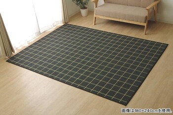 ラグ カーペット ブラック　約180×240cm　バンブー 竹 シンプル DXステラ 送料無料-5