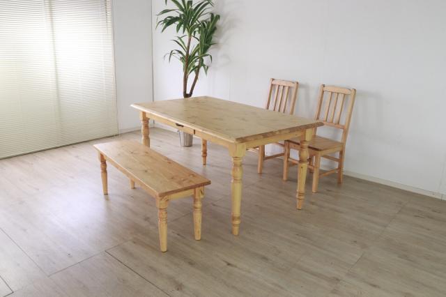 カントリー調 ダイニングテーブル150 ライトブラウン giocoso ジョコーソ 送料無料-7