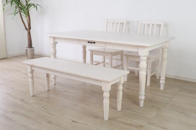 カントリー調 ダイニングチェアホワイト giocoso ジョコーソ 2脚セット 送料無料-5