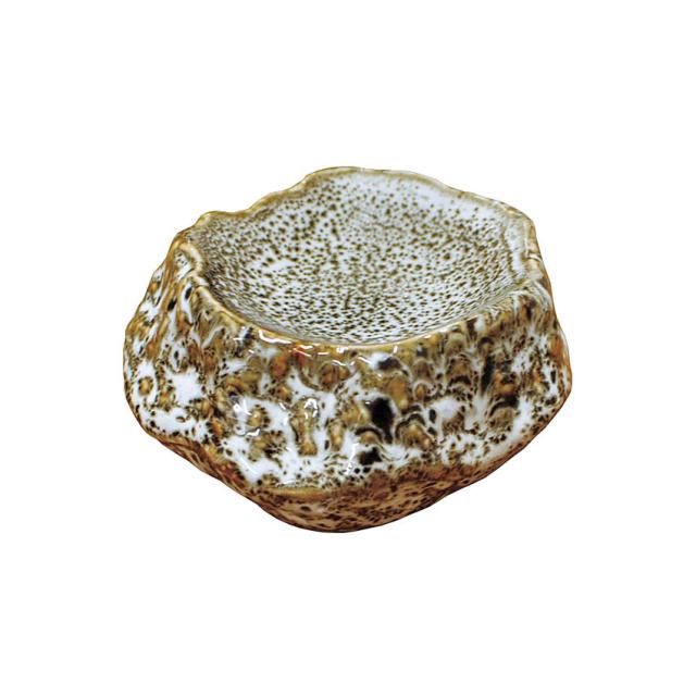 和食器 岩石 一品皿 陶器 黒 白 ゆず白 青 2セット 送料無料-2