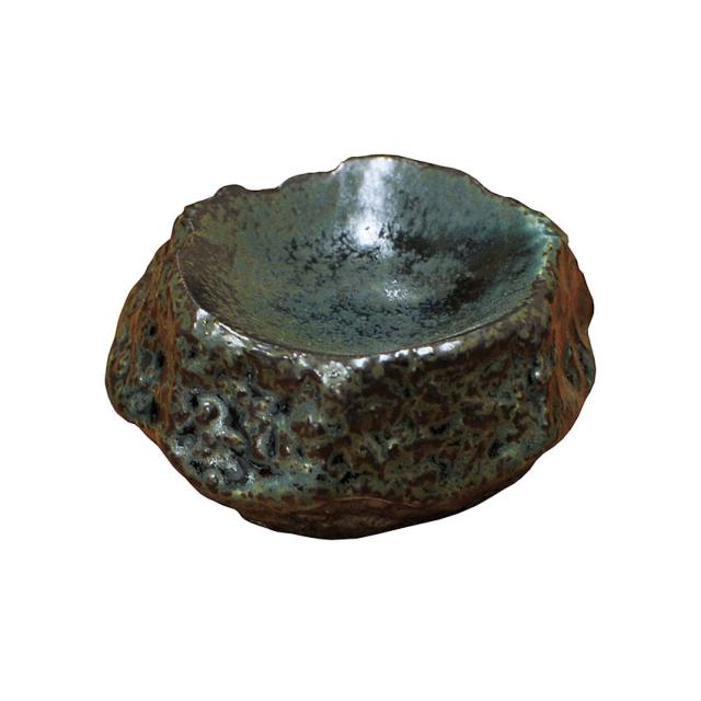 和食器 岩石 一品皿 陶器 黒 白 ゆず白 青 2セット 送料無料-3