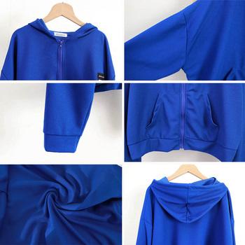 クロップド丈 パーカー ジップアップ春秋 送料無料 即日発送-9