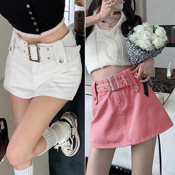 キュロットデニムスカート ハイウエスト SK18802324-0542 送料無料 即日発送-8