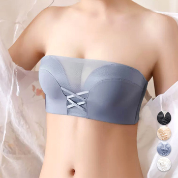 ブラジャーストラップレス落ちない美胸ブラ 送料無料 即日発送-0