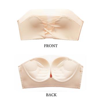 ブラジャーストラップレス落ちない美胸ブラ 送料無料 即日発送-3