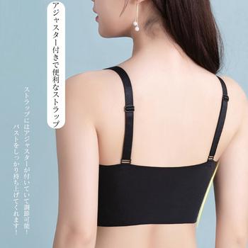 ハーフトップ ノンワイヤ ブラジャー 送料無料 即日発送-4