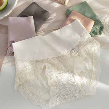 綿混 花柄レースショーツレディース 四季 送料無料 即日発送-7