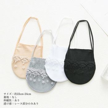 フットカバー 靴下 レースソックス 花柄 送料無料 即日発送-2