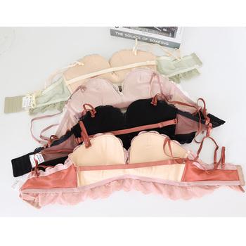 バイカラーノンワイヤーブラショーツセット 送料無料 即日発送-6