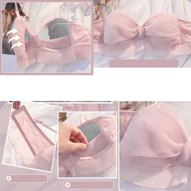 ノンワイヤーブラジャー ショーツ セット 送料無料 即日発送-2