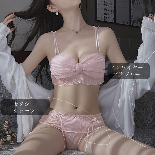 ノンワイヤーブラジャー ショーツ セット 送料無料 即日発送-8