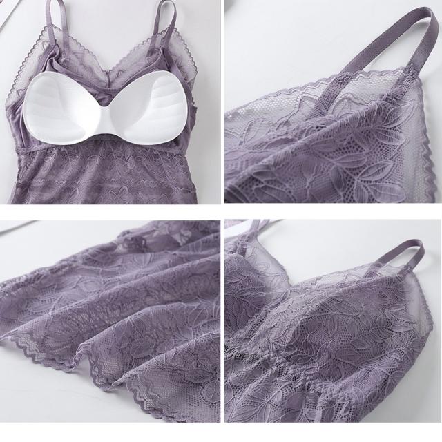 キャミソール 総レース カップ付き 送料無料 即日発送-5