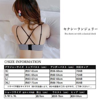チェック柄 ブラジャー ショーツセット 送料無料 即日発送-6