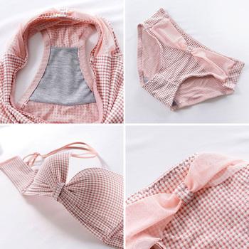 チェック柄 ブラジャー ショーツセット 送料無料 即日発送-8