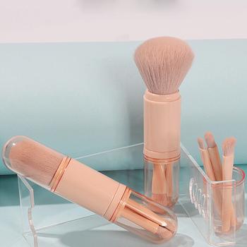 一体型 蓋付き メイクブラシ 4本セット 送料無料 即日発送-3