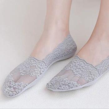 花柄レース ソックス 靴下 脱げない 浅履き 送料無料 即日発送-6