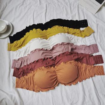 ギャザー チューブトップブラ 送料無料 即日発送-2