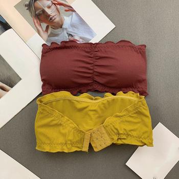 ギャザー チューブトップブラ 送料無料 即日発送-3