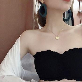 ギャザー チューブトップブラ 送料無料 即日発送-4