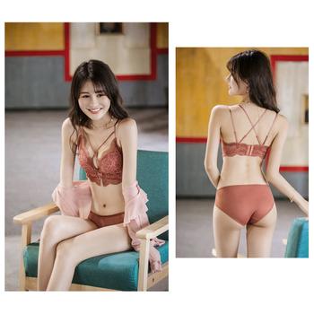 ブラジャー ショーツ レース チュール ブラ ノンワイヤー下着 送料無料 即日発送-6