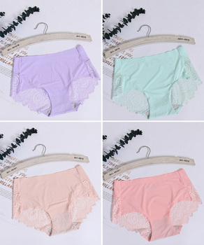 響かない ショーツ レディース バックレース シームレス ショーツ 涼感 冷感 送料無料 即日発送-6