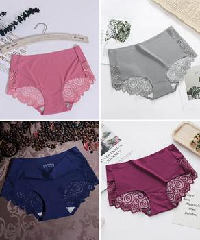 響かない ショーツ レディース バックレース シームレス ショーツ 涼感 冷感 送料無料 即日発送-7