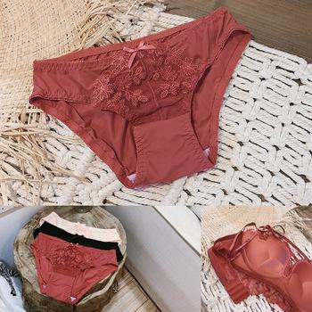 レース チュール ブラジャー ショーツ セット ノンワイヤー パッド付き 下着 送料無料 即日発送-4