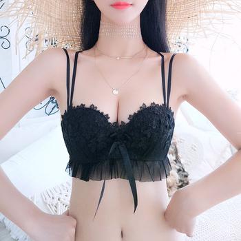 レース チュール ブラジャー ショーツ セット ノンワイヤー パッド付き 下着 送料無料 即日発送-8