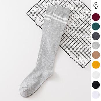 ハイソックス レディース 2本ライン 靴下 綿 ボーダー ロングソックス 通学 送料無料 即日発送-7