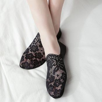 花柄レース 靴下 レディース くるぶしソックス 脱げない フットカバー 送料無料 即日発送-2