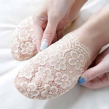 花柄レース 靴下 レディース くるぶしソックス 脱げない フットカバー 送料無料 即日発送-5