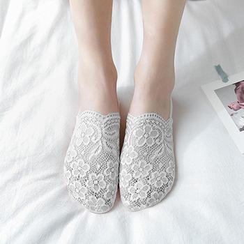 花柄レース 靴下 レディース くるぶしソックス 脱げない フットカバー 送料無料 即日発送-6