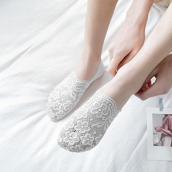 花柄レース 靴下 レディース くるぶしソックス 脱げない フットカバー 送料無料 即日発送-7