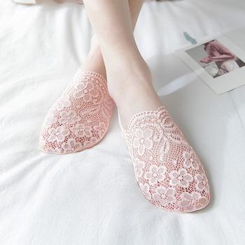 花柄レース 靴下 レディース くるぶしソックス 脱げない フットカバー 送料無料 即日発送-8