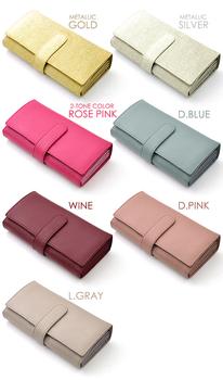 長財布 牛革アコーディオン長財布 AN 469 15色展開 の大容量長財布 MOMO レディース 送料無料-1