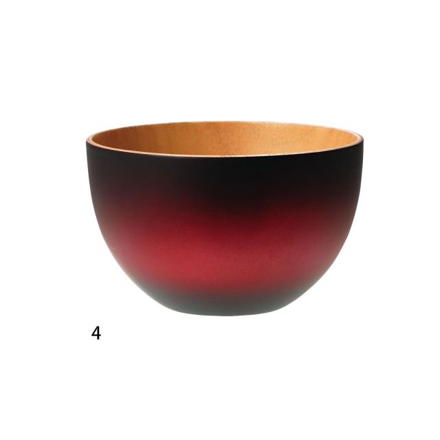 和食器 強化塗装 木製ボウル 中 乱糸ブラック グラデーションブルー いぶし銀 他全6カラー 送料無料-9