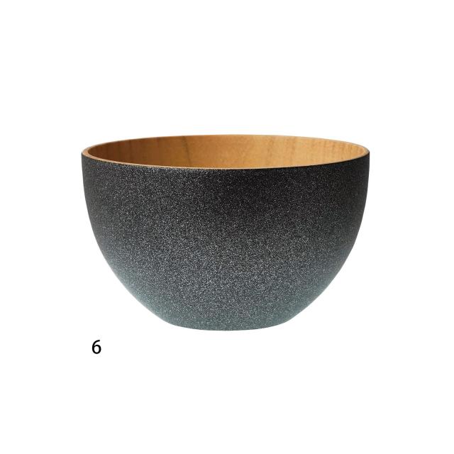 和食器 強化塗装 木製ボウル 中 乱糸ブラック グラデーションブルー いぶし銀 他全6カラー 送料無料-15
