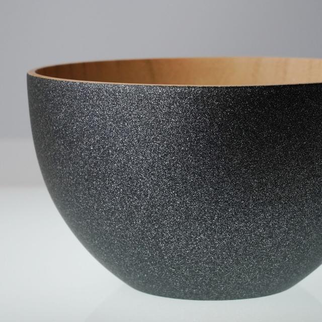 和食器 強化塗装 木製ボウル 中 乱糸ブラック グラデーションブルー いぶし銀 他全6カラー 送料無料-16