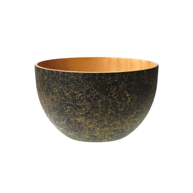 和食器 強化塗装 木製ボウル 中 乱糸ブラック グラデーションブルー いぶし銀 他全6カラー 送料無料-2