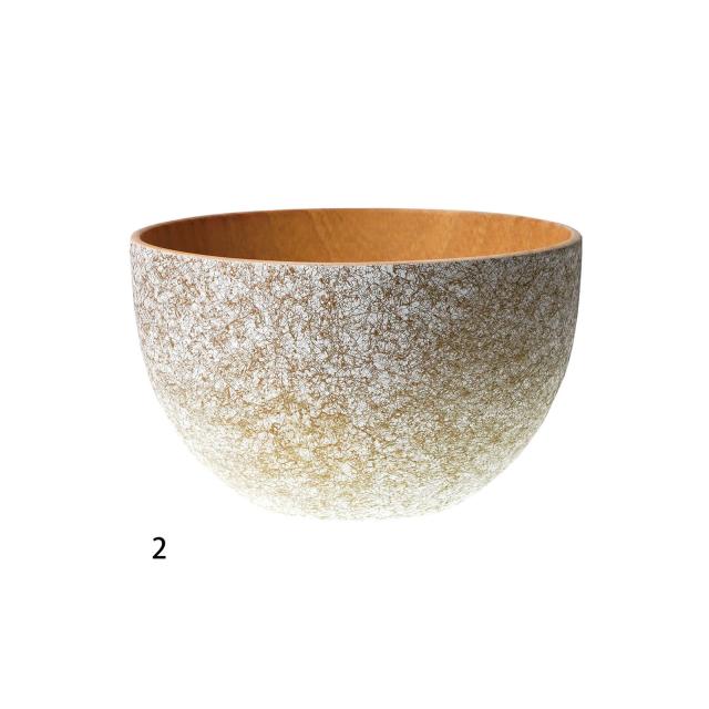 和食器 強化塗装 木製ボウル 中 乱糸ブラック グラデーションブルー いぶし銀 他全6カラー 送料無料-3