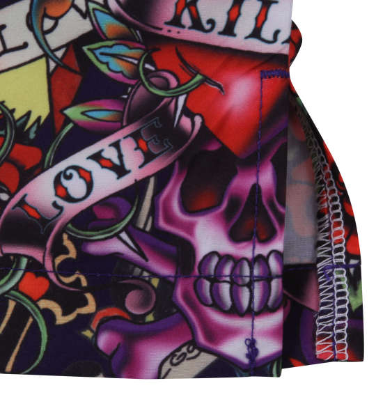 大きいサイズ Ed Hardy 接触冷感オープンカラー半袖シャツ 3L 4L 5L 6L 8L ラッピング可 送料無料 即日発送-4