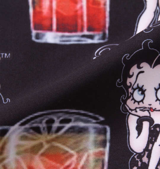 大きいサイズ BETTY BOOP 接触冷感オープンカラー半袖シャツ 3L 4L 5L 6L 8L ラッピング可 送料無料 即日発送-2