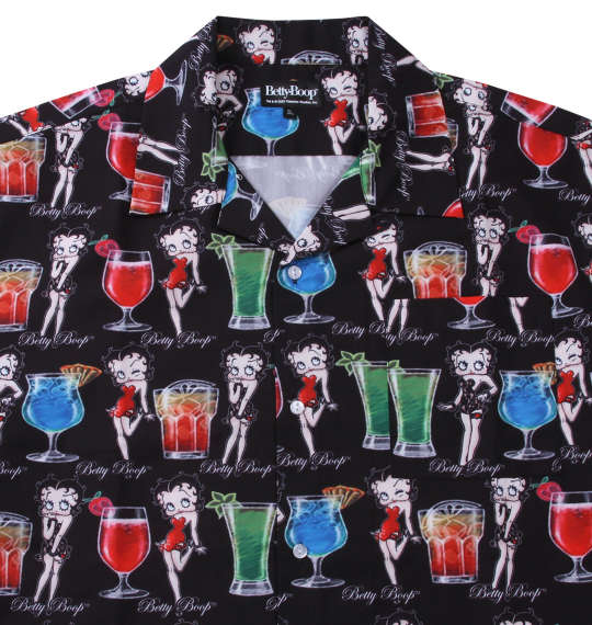 大きいサイズ BETTY BOOP 接触冷感オープンカラー半袖シャツ 3L 4L 5L 6L 8L ラッピング可 送料無料 即日発送-5