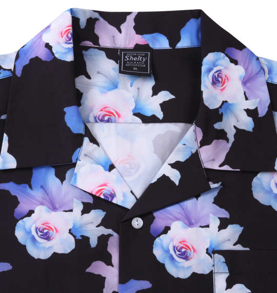 大きいサイズ SHELTY 接触冷感オープンカラー半袖シャツ 3L 4L 5L 6L 8L ラッピング可 送料無料 即日発送-3