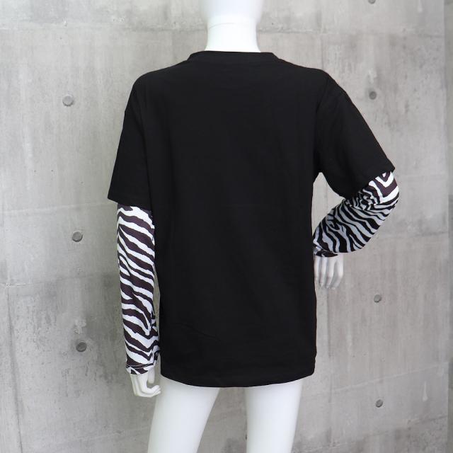 Tシャツ レディース トップス 重ね着風 送料無料 即日発送-9