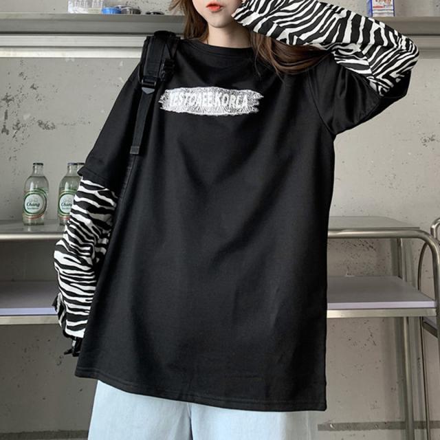 Tシャツ レディース トップス 重ね着風 送料無料 即日発送-2