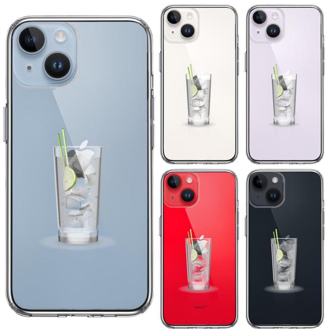 iPhone14Plus ケース クリア apple リンゴ カクテル スマホケース 側面ソフト 背面ハード ハイブリッド 送料無料-1