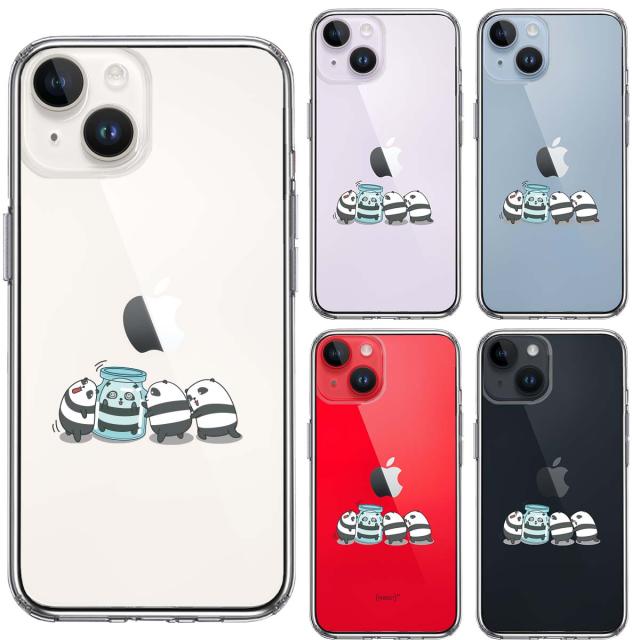 iPhone14 ケース クリア カプセル パンダ スマホケース 側面ソフト 背面ハード ハイブリッド  送料無料-1